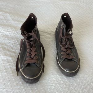Vintage Brown Leather Converse